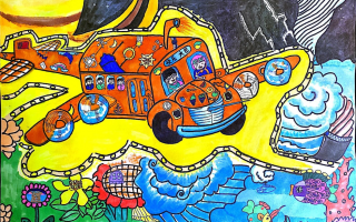 关于科技的儿童画 33张科技与传承 科技科幻绘画获奖素材